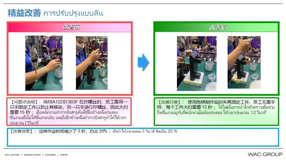 8月份精益生产改善案例