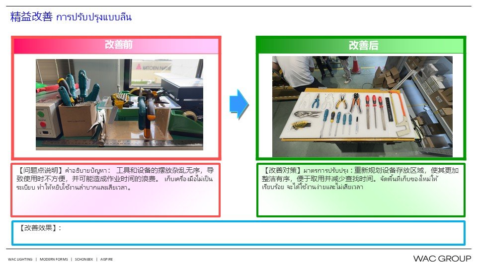 10月份精益生产改善案例